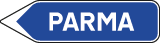 Cartello stradale Parma
